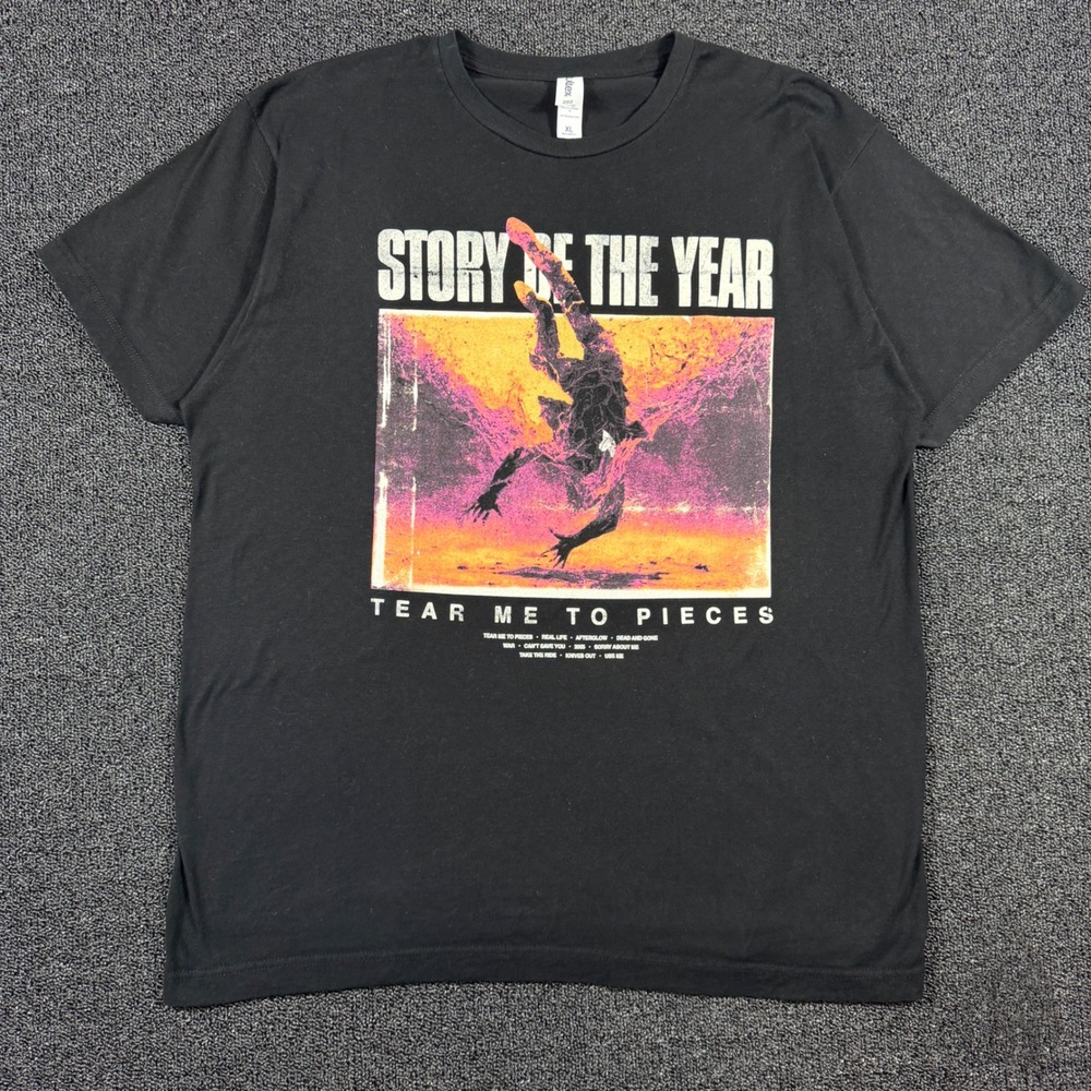Story of the Year Tear‎ Me to Pieces Band T-Shirt Mens XL Black Graphic